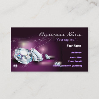 Modèle de carte de visite Diamond Jewelry