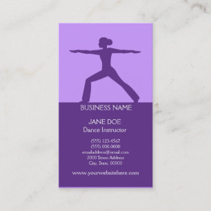 Modèle de carte de visite d'instructeur de danse