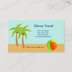 Modèle de carte de visite d'océan de plage de