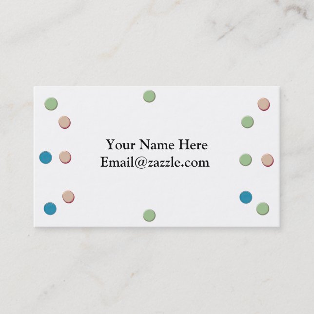 Modèle de carte de visite Dots colorés (Devant)