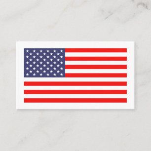 Modèle de carte de visite drapeau américain