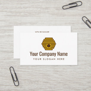 Modèle de carte de visite du logo Beehive