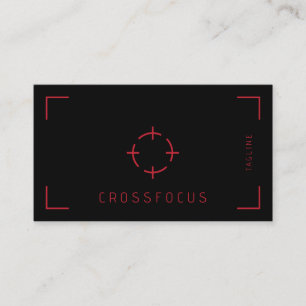 Modèle de carte de visite du logo Cross Focus