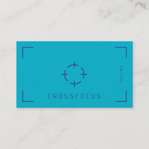 Modèle de carte de visite du logo Cross Focus