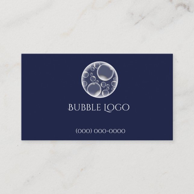 Modèle de carte de visite du logo de bulle (Devant)