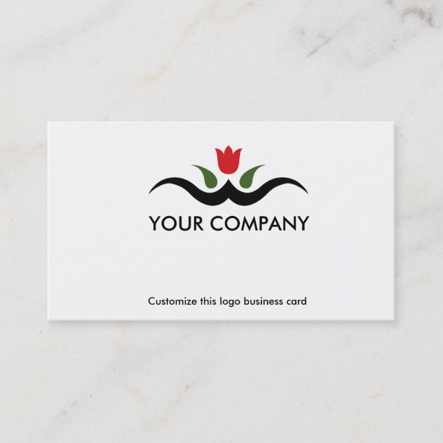 Modèle de carte de visite du logo de fleurs (Devant)