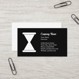 Modèle de carte de visite du logo de la minuterie 