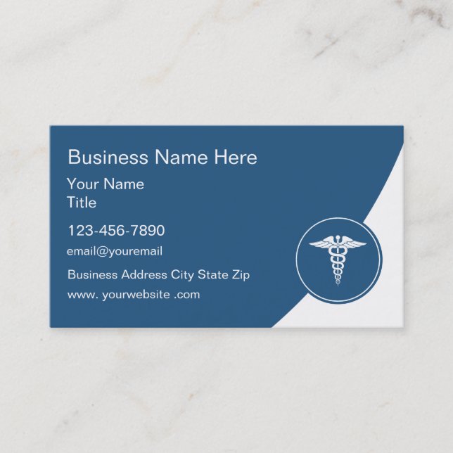 Modèle de carte de visite du thème Santé Médicale (Devant)