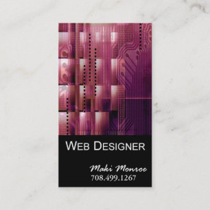 Modèle de carte de visite du Web Design-2 (mauve)