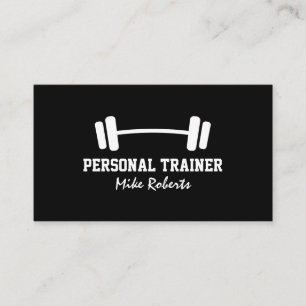 Modèle de carte de visite dumbbell du coach person