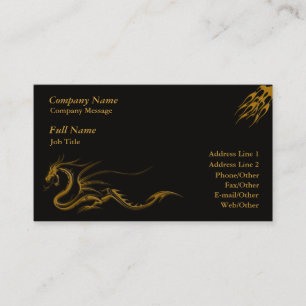 Modèle de carte de visite Fire and Dragon tendance