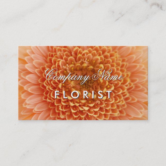 Modèle de carte de visite fleuriste avec photo à f (Devant)