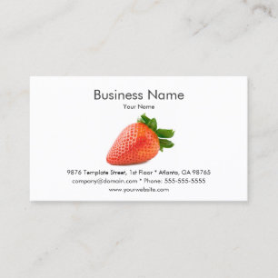 Modèle de carte de visite fraise
