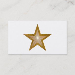 Modèle de carte de visite Gold Star blanc