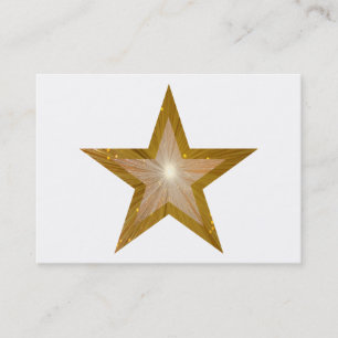 Modèle de carte de visite Gold Star chuby blanc