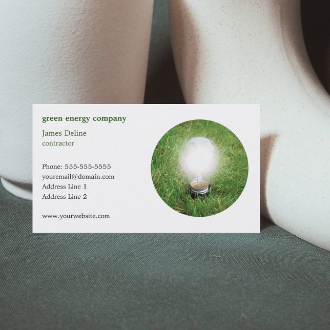 Modèle de carte de visite Green Energy moderne (Créateur téléchargé)