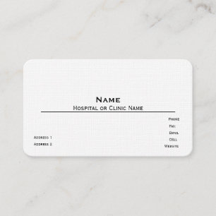 Modèle de carte de visite lin
