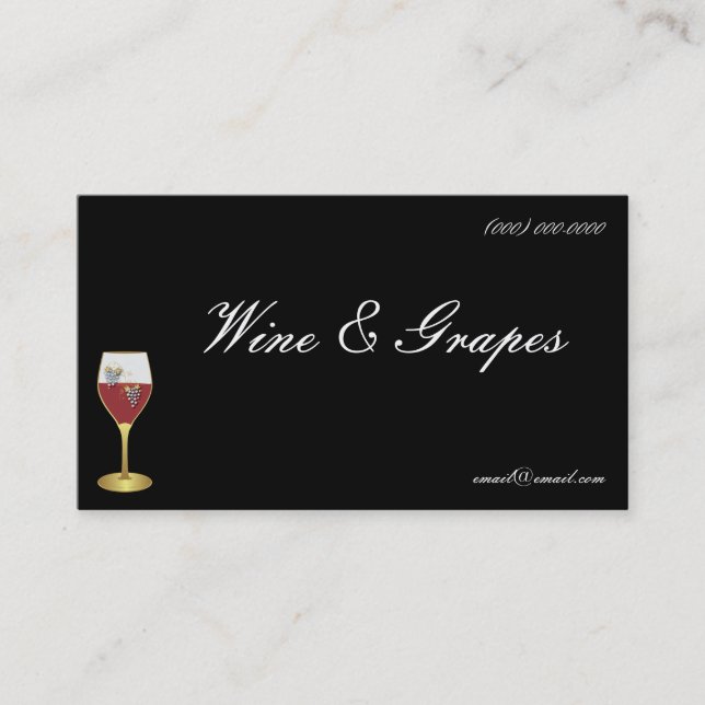 Modèle de carte de visite Logo Vin (Devant)