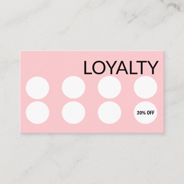 Modèle de carte de visite Loyauté modifiable en ro (Devant)