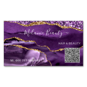 Modèle de carte de visite magnétique avec code QR 