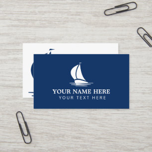 Modèle de carte de visite marine de voilier nautiq