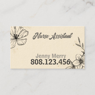 Modèle de carte de visite Médicale Fleur simple