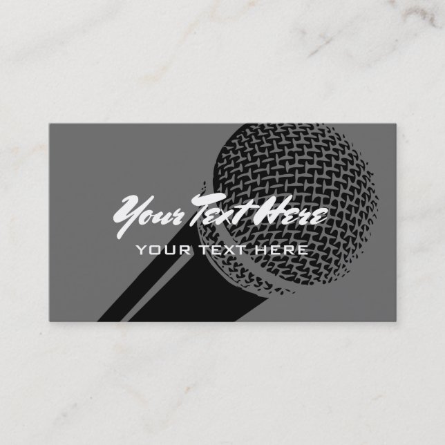 Modèle de carte de visite microphone (Devant)