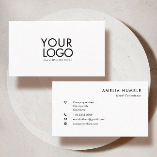 Modèle de carte de visite moderne avec logo person
