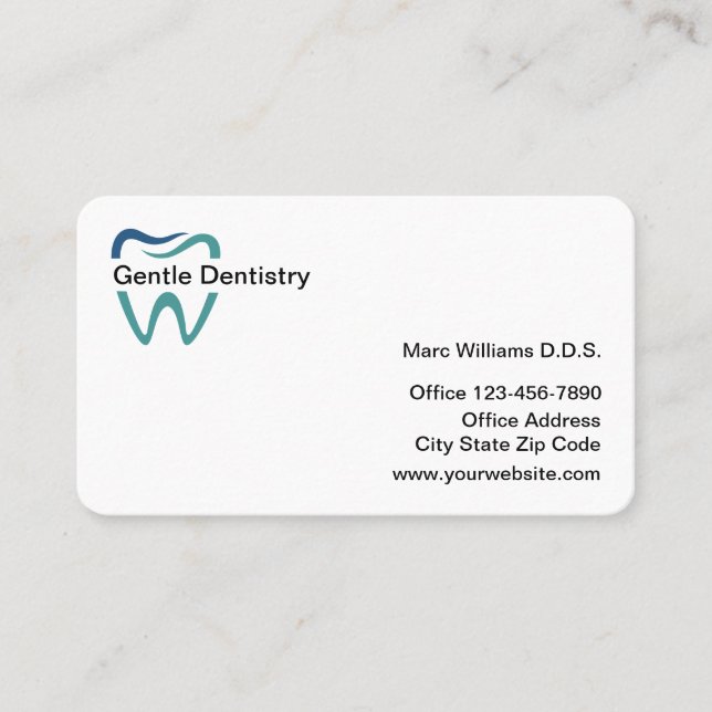 Modèle de carte de visite Office Dentist moderne (Devant)
