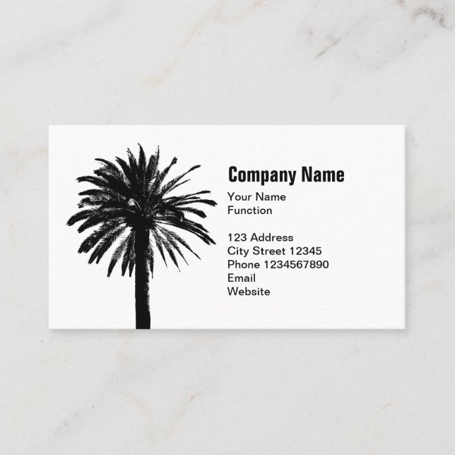 Modèle de carte de visite Palm Tree (Devant)