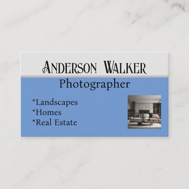 Modèle de carte de visite personnalisable (Devant)