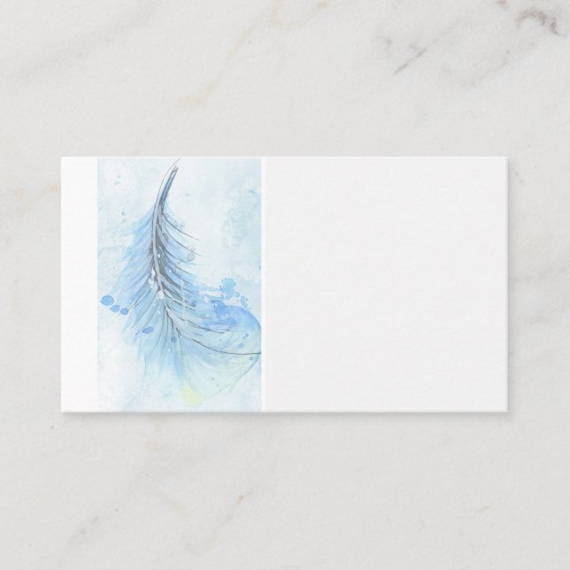 modèle de carte de visite personnalisée en plumes  (Devant)