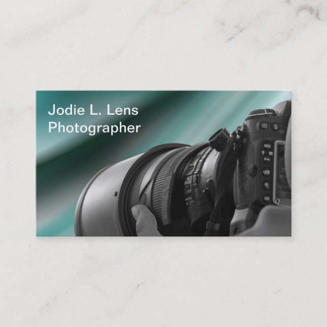 Modèle de carte de visite photographe moderne (Devant)