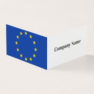 Modèle de carte de visite pliée avec logo de l'UE