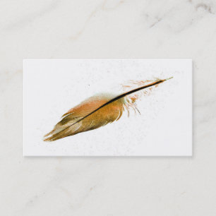 modèle de carte de visite plumes photo art