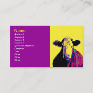 modèle de carte de visite pop art
