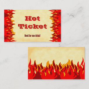 Modèle de carte de visite pour billet chaud d'évén