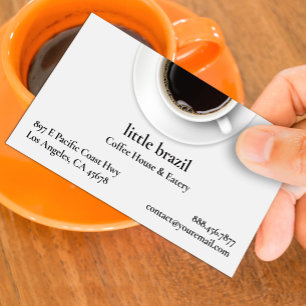 Modèle de carte de visite pour café