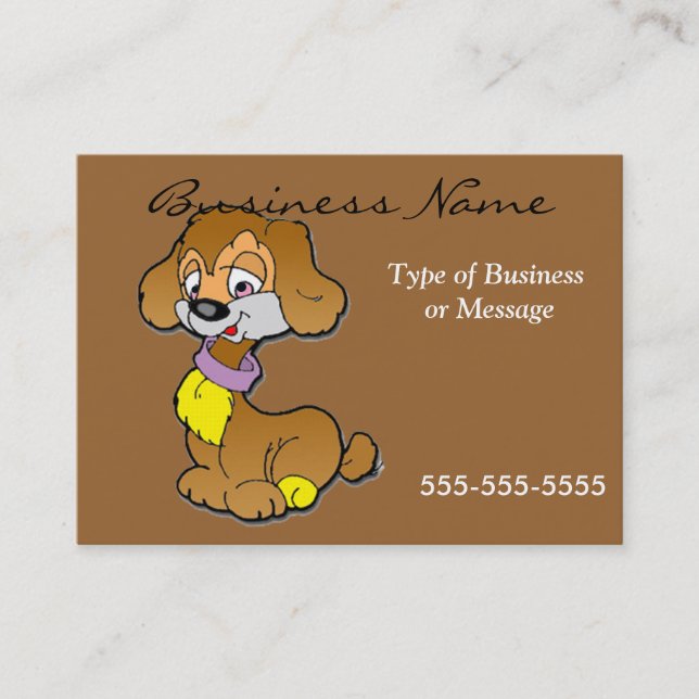 Modèle de carte de visite pour chien - Dessin (Devant)