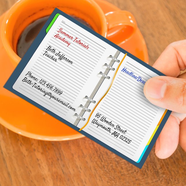 Modèle de carte de visite pour entreprise de tutor (Créateur téléchargé)