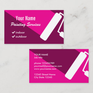 Modèle de carte de visite pour peintre professionn