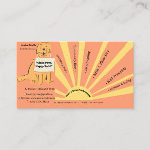 Modèle de carte de visite pour salon de toilettage
