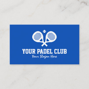 Modèle de carte de visite professionnelle de padel