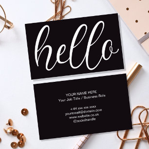 Modèle de carte de visite professionnelle Hello pe