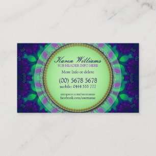 Modèle de carte de visite Purple Green Delight