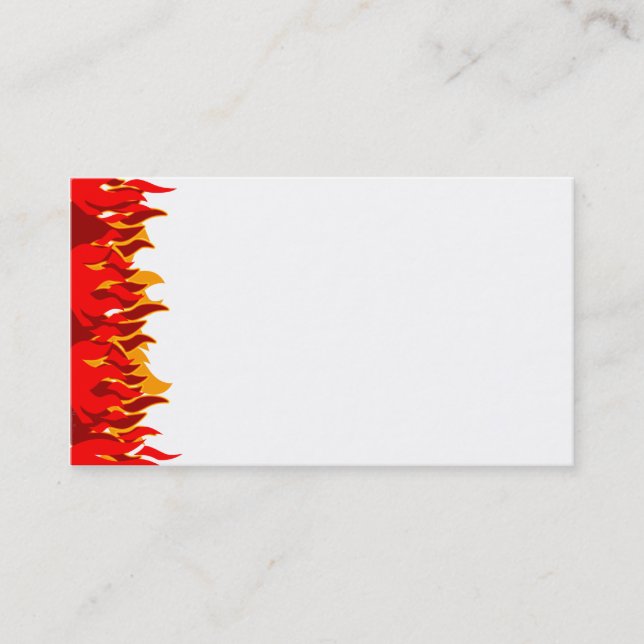 Modèle de carte de visite Red Flames (Devant)