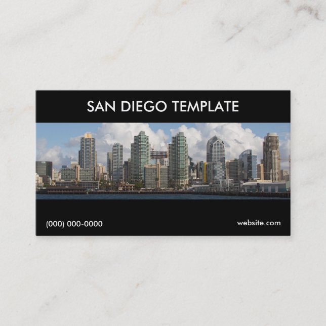 Modèle de carte de visite San Diego (Devant)