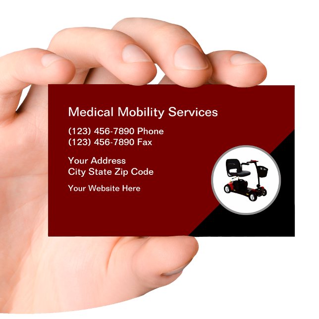 Modèle de carte de visite Scooters Mobilité Médica (Créateur téléchargé)