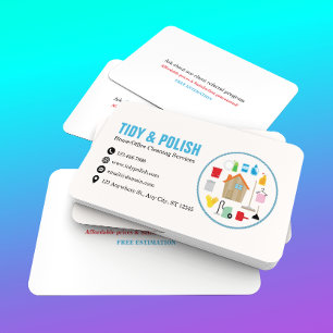 Modèle de carte de visite Services de nettoyage de