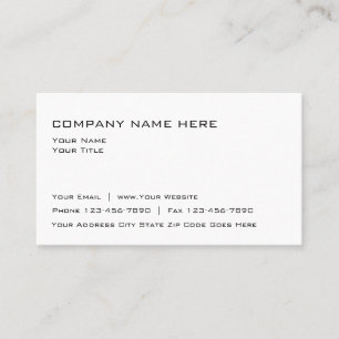 Modèle de carte de visite simple